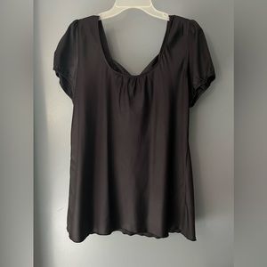 Black silk blouse